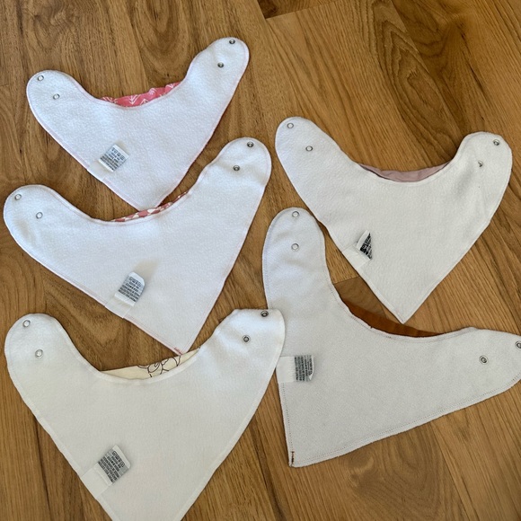 Charming Pink and Brown Bandana Bib Set - Picture 4 of 4